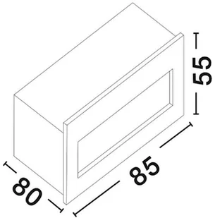 Lucide Podtynkowa LAMPA ścienna KRYPTON 726404 zewnętrzna OPRAWA schodowa LED 1,5W do zadudowy outdoor IP54 ciemnoszara 726404 - Lampy ogrodowe - miniaturka - grafika 2