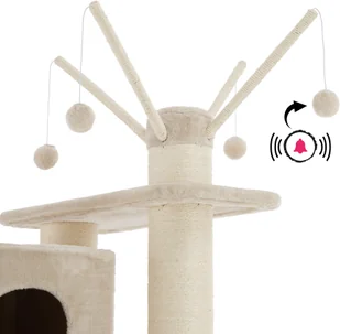 tectake Drapak dla kota Gismo - beżowy/biały 403325 - Drapaki dla kotów - miniaturka - grafika 8