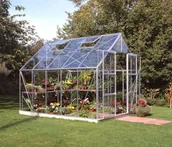 Szklarnie ogrodowe - Halls szklarnia Magnum 108 8,3 m 2,57 x 3,22 m) srebrna + baza - miniaturka - grafika 1