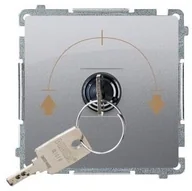 Wyłączniki światła i elektryczne - Kontakt Kontakt_Simon Łącznik chwilowy żaluzjowy z kluczem. 3 pozycyjny. I-0-II" 2 styki N/O. Możliwość wyjęcia klucza tylko w pozycji 0 stal inox BMPZK.01/21 - miniaturka - grafika 1