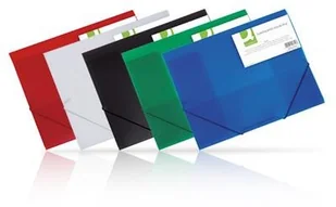 Q-Connect Teczka z gumką , PP, A4, transparentna zielona KF02313 - Teczki i skoroszyty - miniaturka - grafika 4