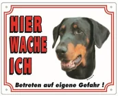 Dekoracje domu - Nobby 93228 znak ostrzegawczy psem doberman - miniaturka - grafika 1