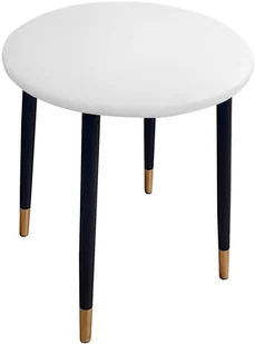 Taboret TRIX D10 biały podstawa czarna/złota - Taborety i hokery - miniaturka - grafika 2