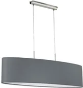 Lampy sufitowe - Eglo LAMPA wisząca PASTERI 31586 abażurowy Żyrandol do salonu IP20 owalna Nikiel - miniaturka - grafika 1