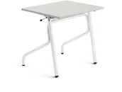 Meble do szkół i przedszkoli - AJ Produkty Biurko szkolne z regulacją wysokości ADJUST, 700x600 mm, HPL, szary, biały - miniaturka - grafika 1