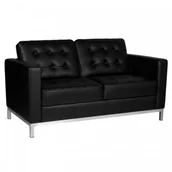Meble fryzjerskie - GABBIANO ActiveShop SOFA DO POCZEKALNI KARO CZARNA BM18019 - miniaturka - grafika 1