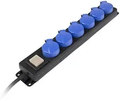 Przedłużacze i rozgałęźniki - As-Schwabe 38606 H07RN-F 3G1,5 przedłużacz i 5 gniazdkami, IP44, 1,5 m, do użytku w zakładach przemysłowych, na budowie - miniaturka - grafika 1