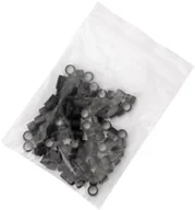 Pozostałe akcesoria fryzjerskie - Allepaznokcie Mikroringi z silikonem do przedłużania włosów 6 mm kolor Nr 1 woreczek 100 szt - miniaturka - grafika 1