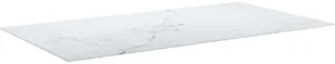 vidaXL Lumarko Blat stołu, biały, 120x65 cm, 8 mm, szkło z teksturą marmuru 322260 - Meble modułowe i akcesoria - miniaturka - grafika 3