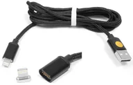 Kable USB - Kabel 1,2m iPhone Lightning Usb oplot magnetyczny - miniaturka - grafika 1