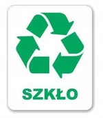 Kosze na śmieci - Naklejka Szkło na Śmietnik kosz do Segregacji bio - miniaturka - grafika 1