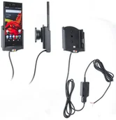 Uchwyty samochodowe do telefonów - Brodit AB Uchwyt do Sony Xperia XZ1 z wbudowaną ładowarką samochodową do profesjonalnego montażu 727008 - miniaturka - grafika 1
