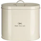 Pozostałe akcesoria dla psów - Premier Housewares Premier housewares adore Pets "Feed The Cat" żywność pojemnik do przechowywania Pojemnik na odpady z łyżeczką, kolor kremowy, 6,5 litra 0507526 - miniaturka - grafika 1
