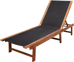 vidaXL vidaXL Leżak z drewna akacjowego - Leżaki ogrodowe - miniaturka - grafika 5