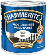 Farby do metalu - Hammerite Farba do metalu Prosto Na Rdzę połysk biały 0 7 l - miniaturka - grafika 1