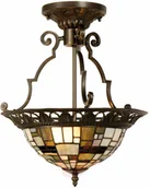 Lampy sufitowe - Clayre&Eef VILLADS - lampa sufitowa w stylu Tiffany - miniaturka - grafika 1