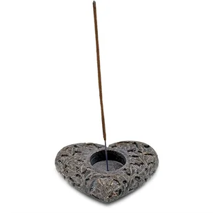 Fraida.pl Świecznik / Podstawka do kadzideł kamienna - serce beżowe 16828 - Kadzidła i dodatki - miniaturka - grafika 3