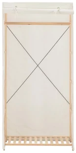 vidaXL vidaXL Szafa, biała, 79 x 40 x 170 cm, materiałowa - Szafy - miniaturka - grafika 2