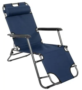 ROYOKAMP Fotel wielopozycyjny Level z zagłówkiem granatowy vic-27322-0 - Meble turystyczne - miniaturka - grafika 2