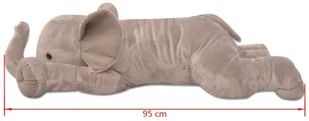 VidaXL Pluszowa maskotka słoń XXL, 95 cm 80192 VidaXL - Maskotki i pluszaki - miniaturka - grafika 4