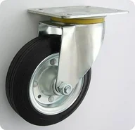 Kółka i bloczki - Zabi KOŁO METAL-GUMA 160MM OBUDOWA SKRĘTNA 42 KL160 SKR [6680577] - miniaturka - grafika 1