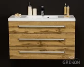 Szafki łazienkowe - Szafka wisząca z umywalką 100/39/3 seria Fokus NE FKS-NE-U100/39/3 Clever - miniaturka - grafika 1