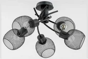 Lampy sufitowe - Alfa Sosnowscy Nowoczesna lampa sufitowa WATSA 5xE27 wys. 27cm czarny 25795 - miniaturka - grafika 1