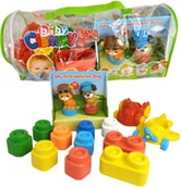 Klocki - Clementoni Pojazdy - Miękkie klocki Clemmy dla chłopca + torba 8005125172351 - miniaturka - grafika 1