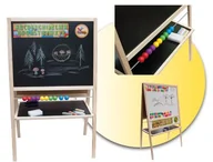 Tablice dla dzieci - 3TOYMS Tablica stojaca magnetyczno kredowa 100cm 3TOYSM MMBL - miniaturka - grafika 1