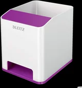 Pojemniki biurowe - Leitz Kubek na długopisy WOW ze wzmacniaczem dźwięku, fioletowy 53631062 - miniaturka - grafika 1