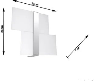Sollux Lighting Lampa ścienna Shifted, dwie części szklane, chrom - Lampy ścienne - miniaturka - grafika 2