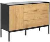 Komody - shumee shumee Komoda Seaford czarna dąb naturalny - miniaturka - grafika 1
