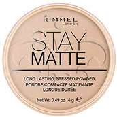 Pudry do twarzy - Rimmel Stay Matt rozgnieciony puder Szampan/Warm Beige 34788219005 - miniaturka - grafika 1