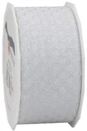 Pasmanteria - Pattberg Prezent 40 MM 20 m Crystal  taśma organza z elementami punktu, biały 2094020-601 - miniaturka - grafika 1