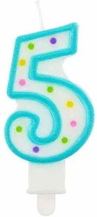 GO Świeczka cyferka piątka 5 z kropeczkami - 1 szt. PF-SCK5 - Urodziny dla dorosłych - miniaturka - grafika 3