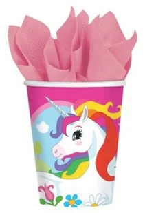 AMSCAN Kubeczki 266 ml Jednorożec, 8 sztuk 9902102 - Urodziny dziecka - miniaturka - grafika 2