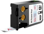 Taśmy do drukarek barwiące - Dymo Oryginał DYMO XTL taśma winylowa trwała 19 mm) Czerwona na przezroczystym 7m długości 1868747 - miniaturka - grafika 1