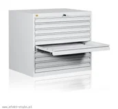 Szafy biurowe - KART-MAP Szafa metalowa na plany i mapy A1/10 - miniaturka - grafika 1