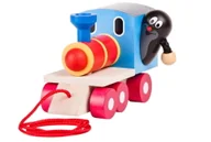 Zabawki interaktywne dla dzieci - DETOA Zabawka na sznurku Ciuchcia 12cm - miniaturka - grafika 1