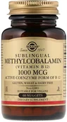 Witaminy i minerały dla sportowców - SOLGAR SOLGAR Sublingual Methylcobalamin 1000mcg 60tabs - miniaturka - grafika 1