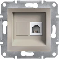 Gniazdka elektryczne - Schneider Asfora gniazdo telefoniczne podtynkowe pojedyncze RJ11 brązowe EPH4100169 - miniaturka - grafika 1