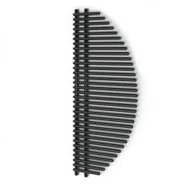 Grzejniki łazienkowe - WARMTEC Grzejnik łazienkowy 50x125 cm CIRCULO Warmtec antracyt/czarny CIRCULO-500x1250-A - miniaturka - grafika 1