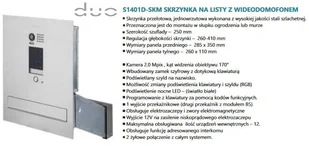Vidos WIDEODOMOFON ZINTEGROWANY ZE SKRZYNKĄ NA LISTY S1401D-SKM S1401D-SKM - Wideodomofony Vidos WIDEODOMOFON ZINTEGROWANY ZE SKRZYNKĄ NA LISTY S1401D-SKM S1401D-SKM - Wideodomofony - miniaturka - grafika 12