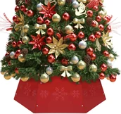 Pozostałe akcesoria świąteczne - vidaXL Osłona pod choinkę, czerwona, 68x25 cm vidaXL - miniaturka - grafika 1