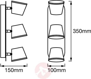 LEDVANCE LEDVANCE Wall Light Triple Bathroom kinkiet LED - Lampy ścienne - miniaturka - grafika 3