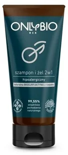 OnlyBio OnlyBio Men hipoalergiczny szampon i żel 2w1 z olejem z rzepaku tuba 200ml - Żele pod prysznic dla mężczyzn - miniaturka - grafika 5