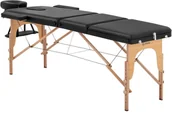 Stoły i łóżka do masażu - Physa Łóżko do masażu Marseille Black - składane - czarne - Marseille Black - miniaturka - grafika 1