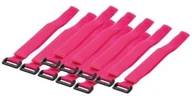 Maskownice do kabli - Logilink Organizator kabli - Pasek, kol. różowy KAB0016 - miniaturka - grafika 1