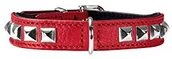 Obroże dla psów - Hunter Rocky Petit obroża dla psa, bydlęca skóra nappa, czerwony/czarny - miniaturka - grafika 1