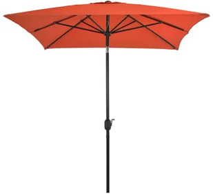 vidaXL Parasol ogrodowy na metalowym słupku, 300 x 200 cm, terakotowy - Parasole ogrodowe - miniaturka - grafika 3